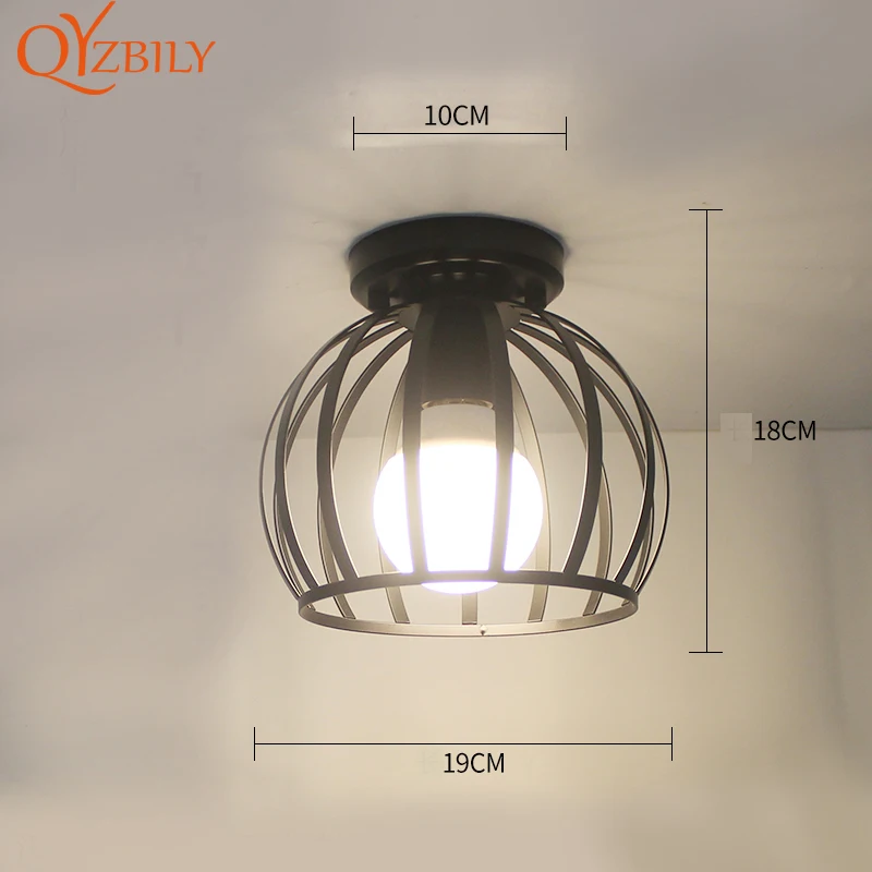 Ceiling lights Minimalist Retro Ceiling Lamp Glass E27 industrial decor lamps for living room Home Lighting Lustre Luminaria