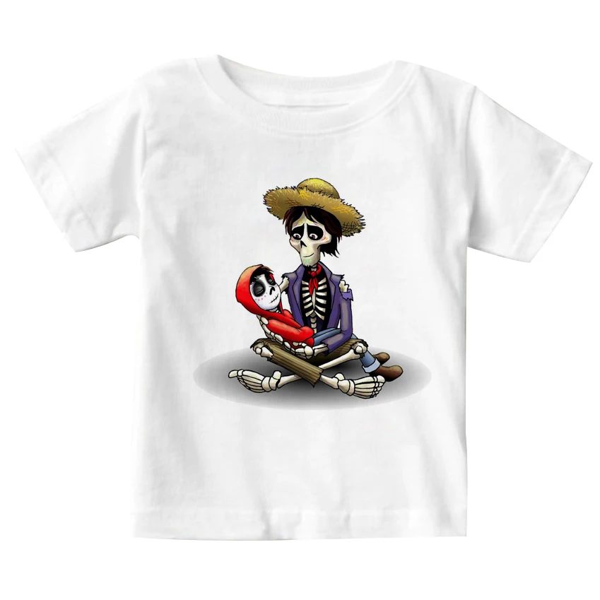 Детская футболка с принтом в виде черепа CoCo Pixar Детские хлопковые летние топы