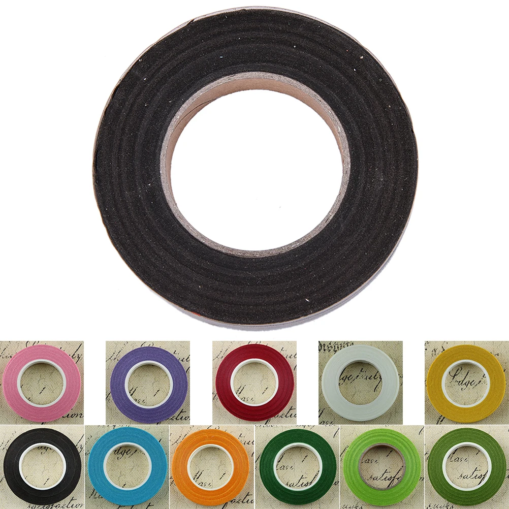 

30Yard 12mm Cohesionless Paper Tape For Florist Accessories Floral Stem Tape Corsages Buttonhole Artificial Flower Stamen Wrap