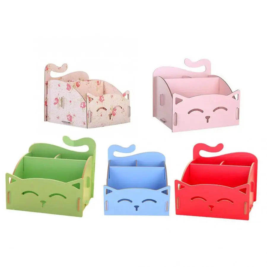 Коробка для хлеба с изображением кота съемная деревянная коробка хранения ручки