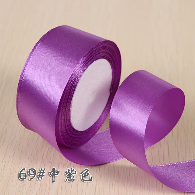 Фиолетовый 6 мм 1 см 1,5 см 2 см 2,5 см 4 5 см атласными лентами DIY Искусственные Шелковые Розы Ремесла поставок швейной фурнитуры Скрапбукинг Материал - Цвет: Фиолетовый