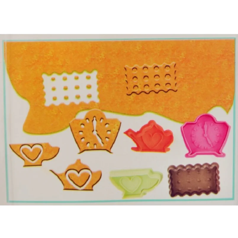 4 шт. чайный набор форма часов сахарное искусство Плунжер для торта с помадкой