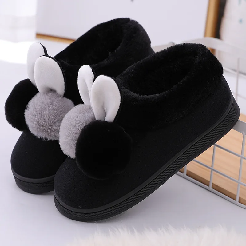 Warm Women Home Shoes Winter Women Cotton Slippers Plush Flat Floor Women Footwear Household Fur Slippers Women Indoor Floor