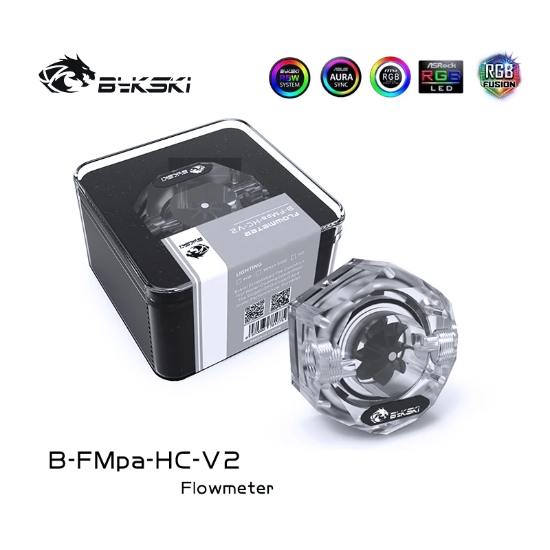 

Bykski PC water cooling Matte Acrylic Water Flow 2x G1/4'' Port Water Cooling Flow Computer Cooling Kit B-FMpa-HC-V2