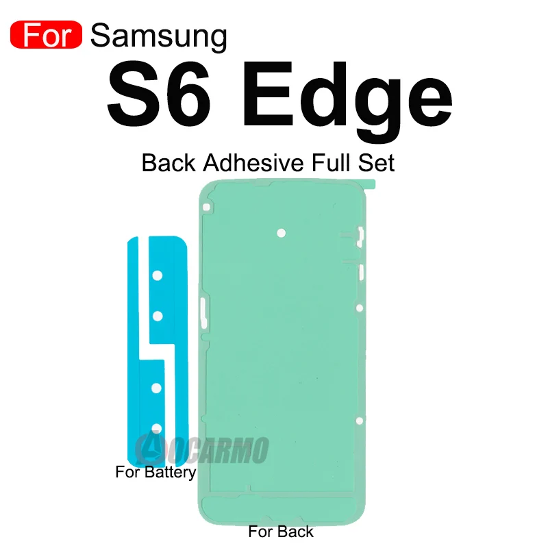 Для Samsung Galaxy S6 Edge Plus + передняя рамка ЖК-экрана Водонепроницаемая наклейка задняя