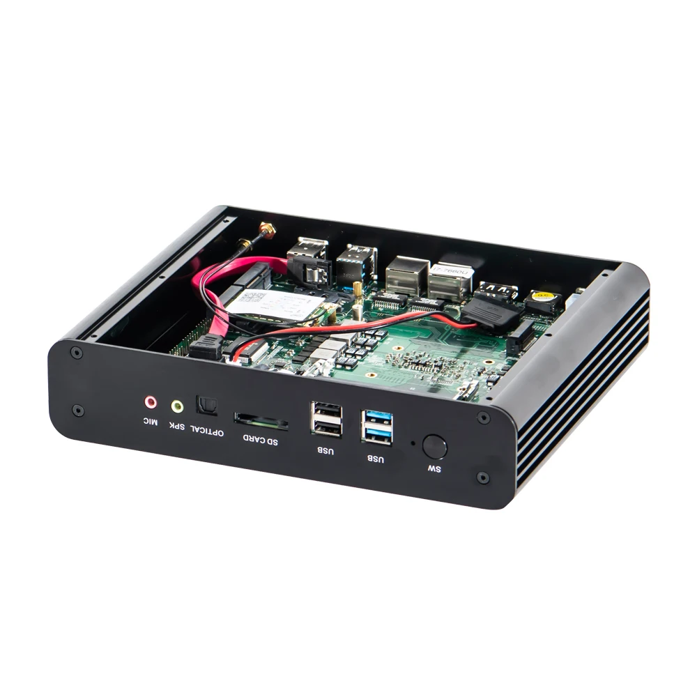 Topton 10th GEN New Fanless Mini Intel i7 10710U 10510U Desktop PC Windows 10 2*DDR4 M.2 NVMe+2.5''SATA 4K HTPC Nettop HDMI DP |