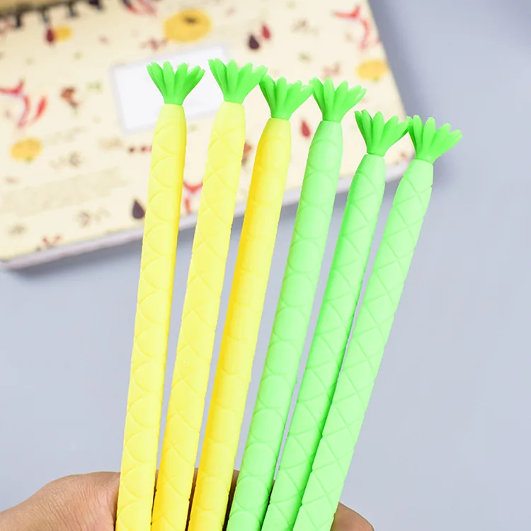

24 pcs Creative Pineapple Styling Neutral Pen Small Fresh Student Learning Stationery Signature Pen 0.5 Black Pen