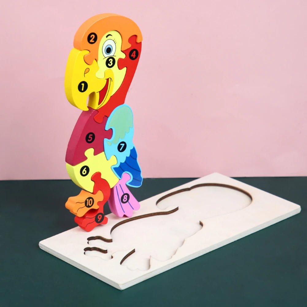 

Kids Car Giraffe 3D Wooden Building Jigsaw Puzzle Early Educational Puzzle Toy Intelligence Develop Toys Early Learning toys