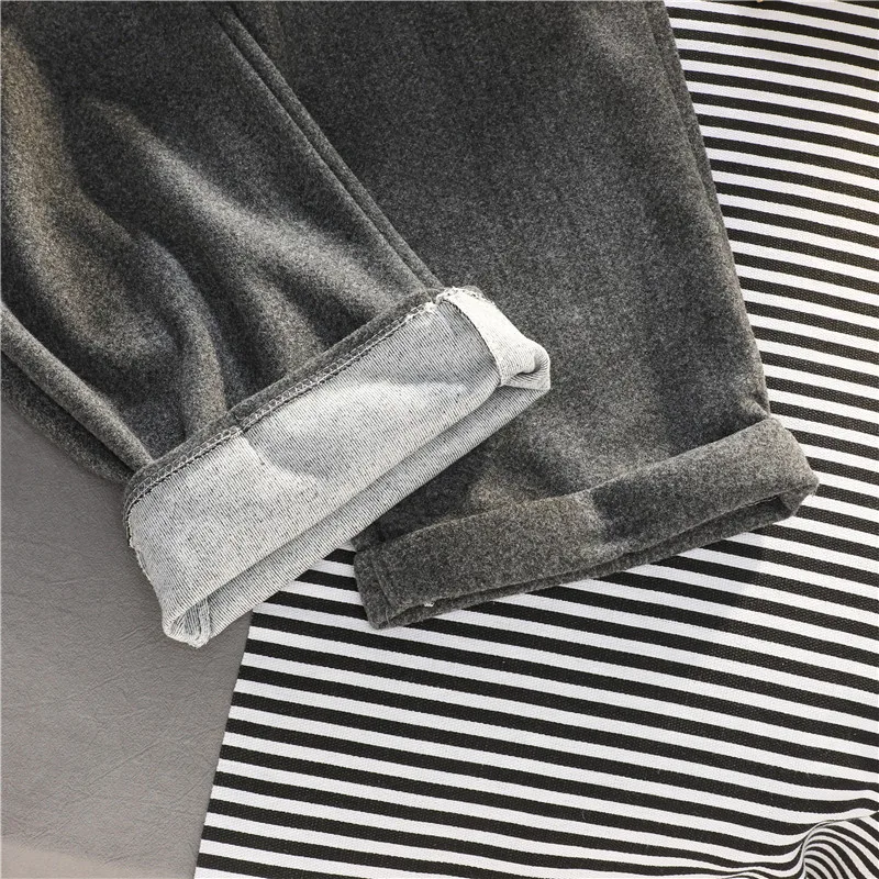 

High Waisted Pants Women Casual Large Size Grey Black Sweatpants Autumn Winter Women's Trousers Baggy Ladies Straight Bottom