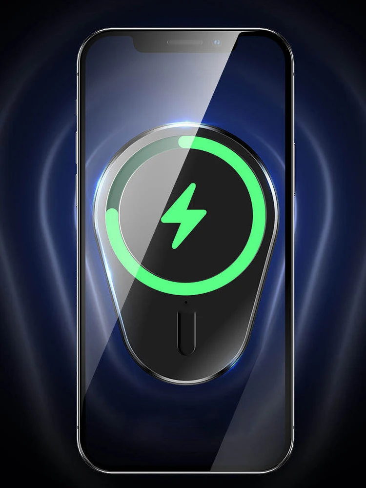 

For Iphone 12 12Pro Max 12 Mini Magnetic Car Wireless Charger Qi Quick Charge Installation Air Ventilation Phone Holder 15w Mags
