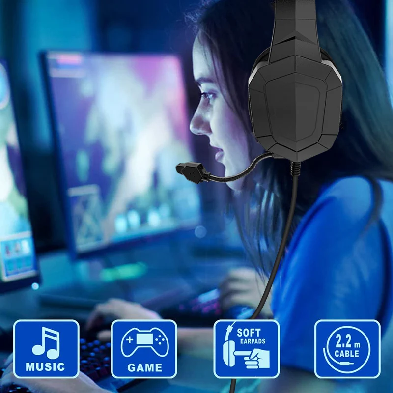 Игровая/геймерская гарнитура 3 5 мм профессиональная компьютерная наушники с