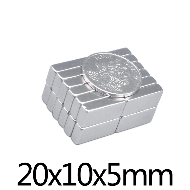 Неодимовые магниты 5 50 шт. 20x10x5 мм|Магнитные материалы| |