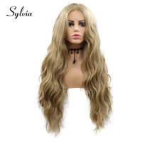 synthetic 134 lace front blonde wig cosplay curly lolita body wave brown frontal hair glueless highlight transparent lace wigs