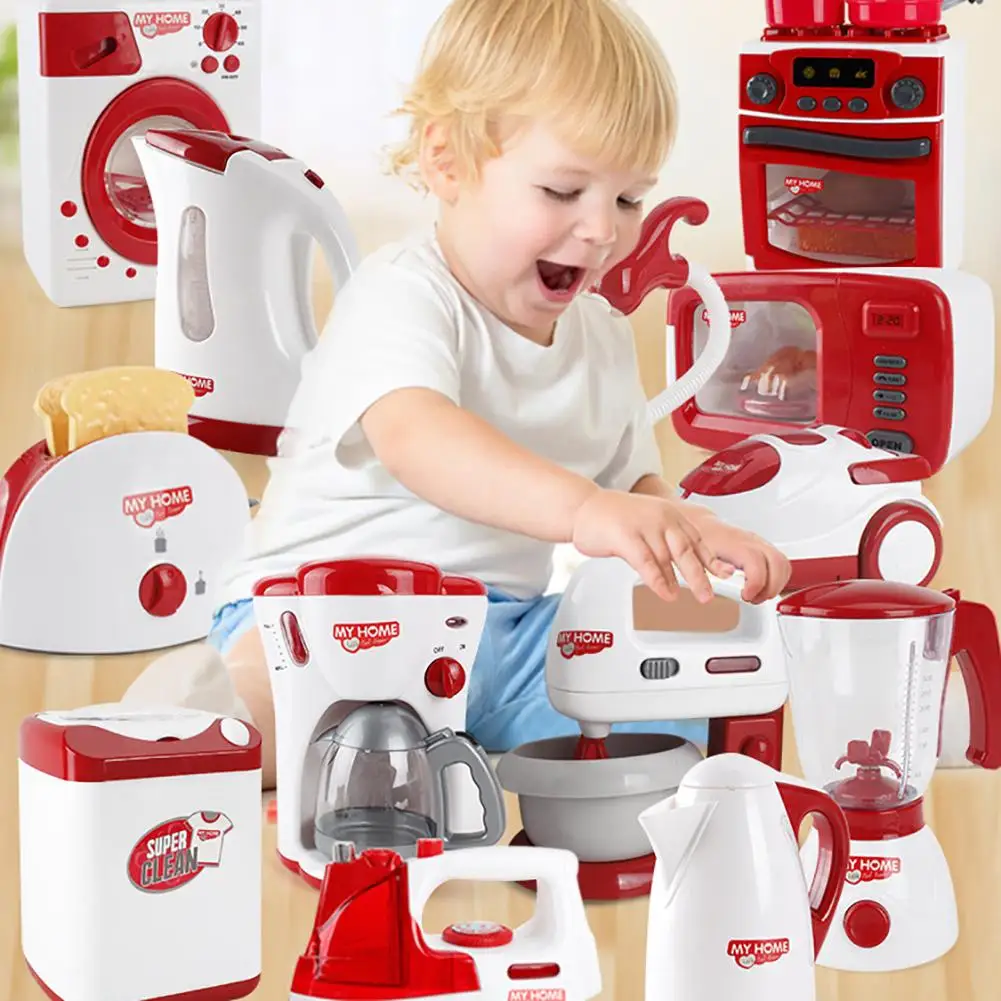 

Kids Educational Coffee Maker Bread Machine Mini Home Appliance Pretend Play Toy