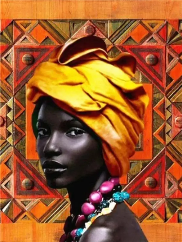 

DIY 5D Diamond Painting Portrait Full Square African Woman Diamond Embroidery Picture Home Decoration