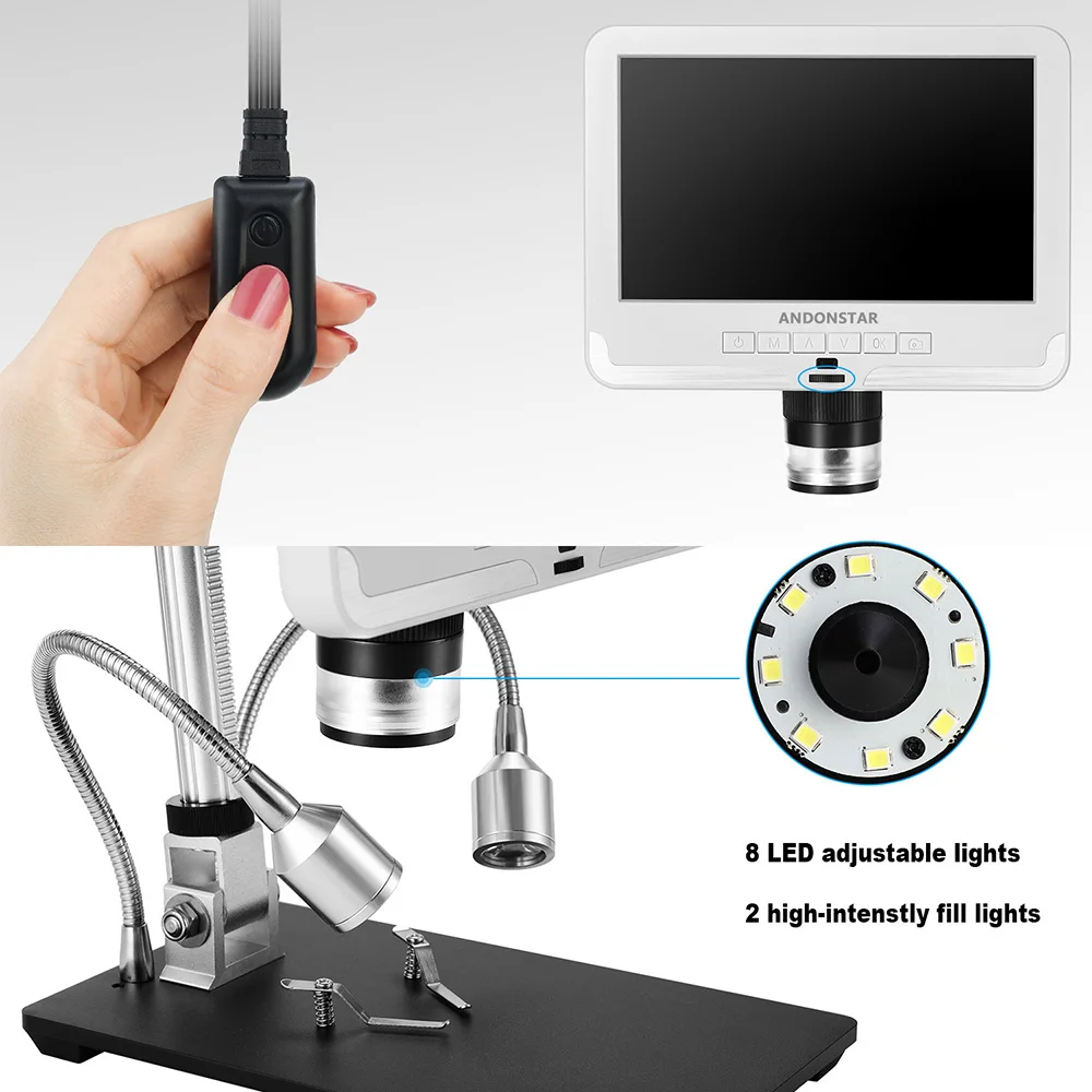Andonstar Hot Digital Microscope For Soldering AD206 1080P Phone Watch Repairing SMD/SMT Black &amp White | Инструменты