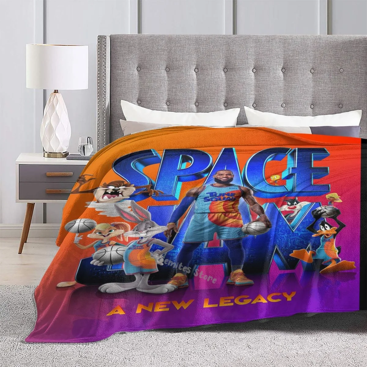 Космический Джем. Плед одеяло шерпа постельное белье мягкое | Дом и сад