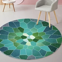 anti slip cartoon pattern round geometry carpet rugs for children rooms modern home living room decor polyester floor mat