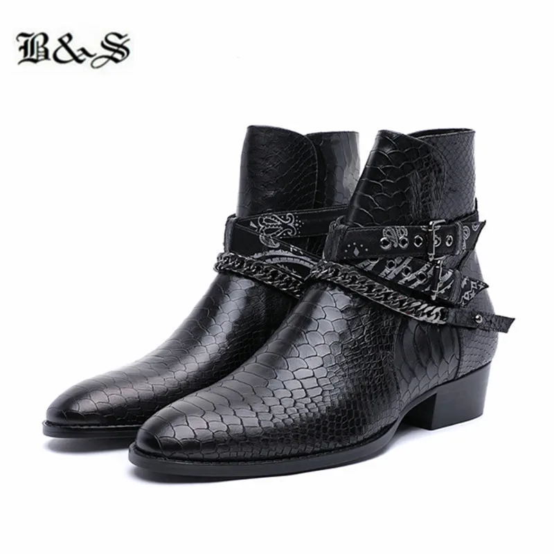 Ботинки ручной работы с острым носком из натуральной кожи |