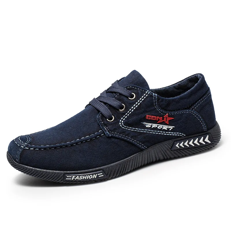 

2020 canvas shoes men lace-up sports casual men's shoes cloth shoes factory outlet