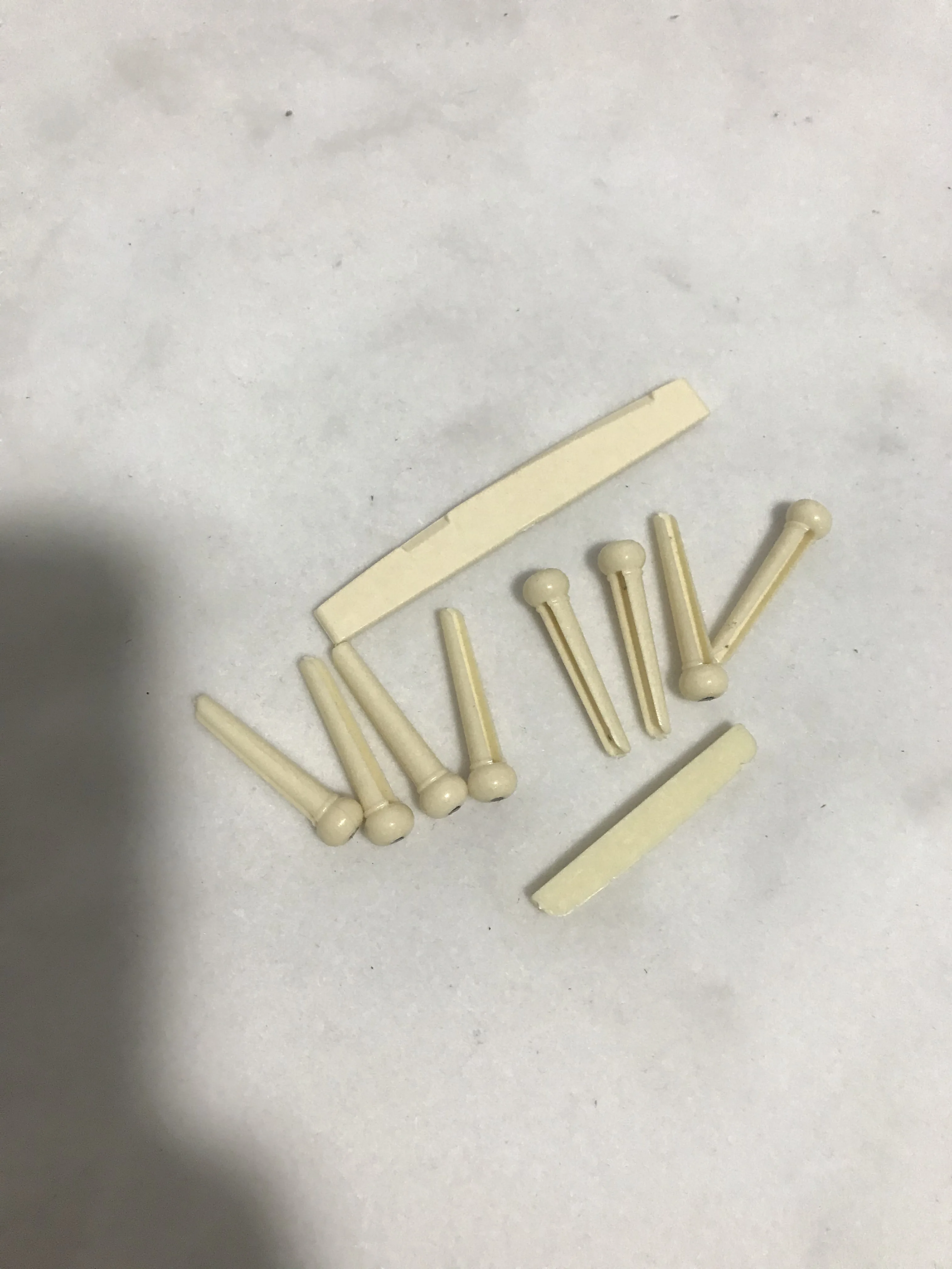 1 Set 8PCS Beidge Bone Pins String Pegs Saddles Nuts Cream Kit for 6 Strings Acoustic Folk Guiatr Pars Accessories | Спорт и