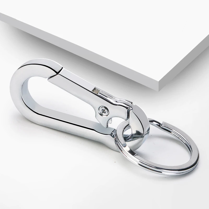 

5Pcs 30mm Round Alloy Keychain Men and Women Simple Lobster Buckle Key Ring Waist Keychain Bag Keychain Fashion Carabiner