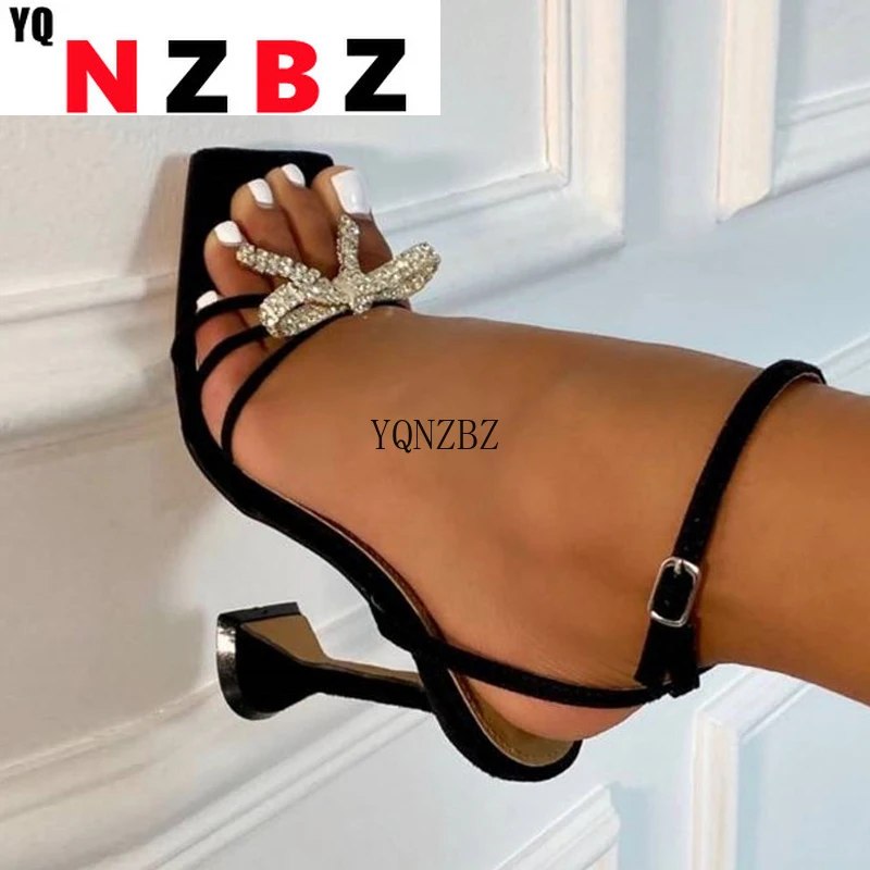 

YQNZBZ New Women shoes Gladiator Sandals Sexy high heels Sandals Summer Party Dress shoes Buckles pumps Big size 42