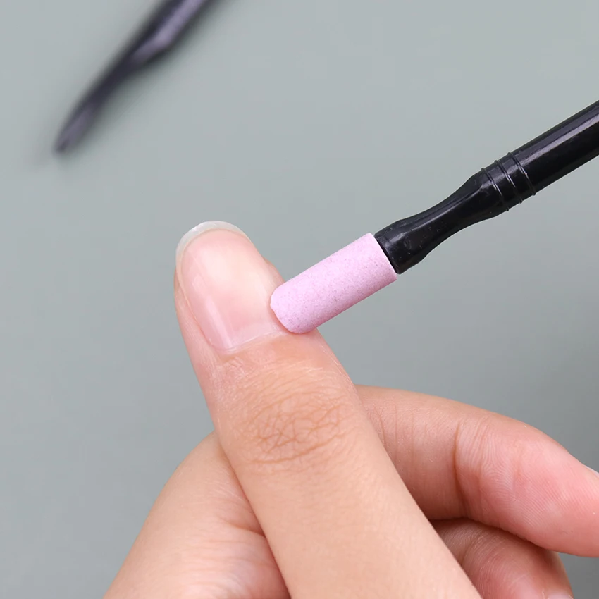 1 шт. двухсторонний кварц шлифование для ногтей подвесные гвозди кутикулы