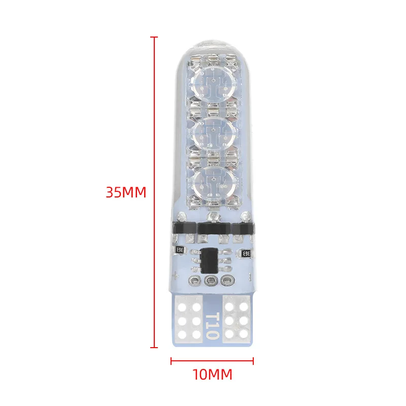 Новая одежда для маленькой девочки 2 шт T10 w5w RGB светодиодный лампы 5050 6SMD COB canbus
