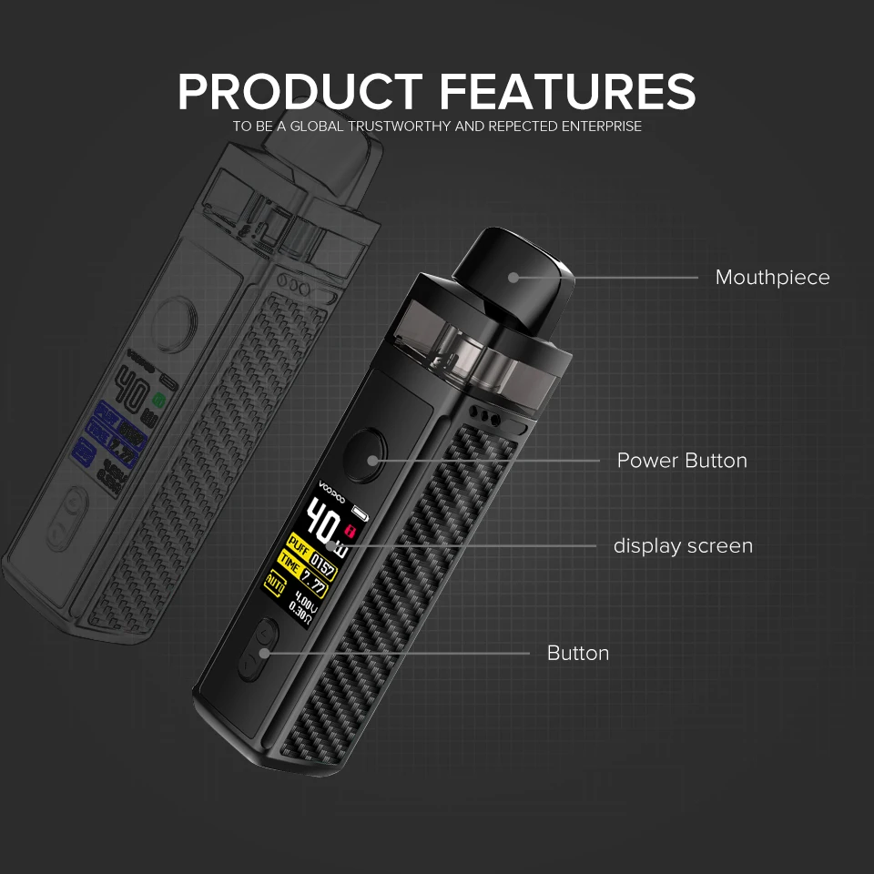 Оригинальный VOOPOO VINCI Pod Vape Kit 1500 мАч встроенный аккумулятор с емкостью 5 мл вейп