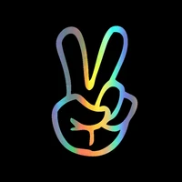personality reflective peace sign hand car stickers motorcycle scratch decal car decorative kk vinyl cover scratches waterproof