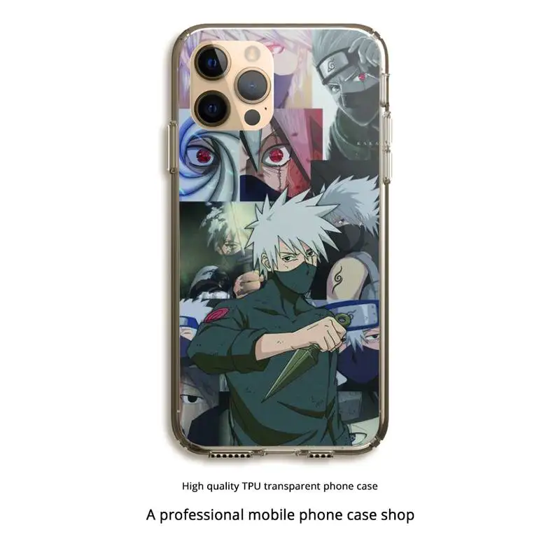 

Naruto Uzumaki Sasuke Kakashi Phone Case Clear Cover For Iphone 5 6 7 8 11 12 Plus XR X XS SE2020 11/12PRO Max Transparent Cases