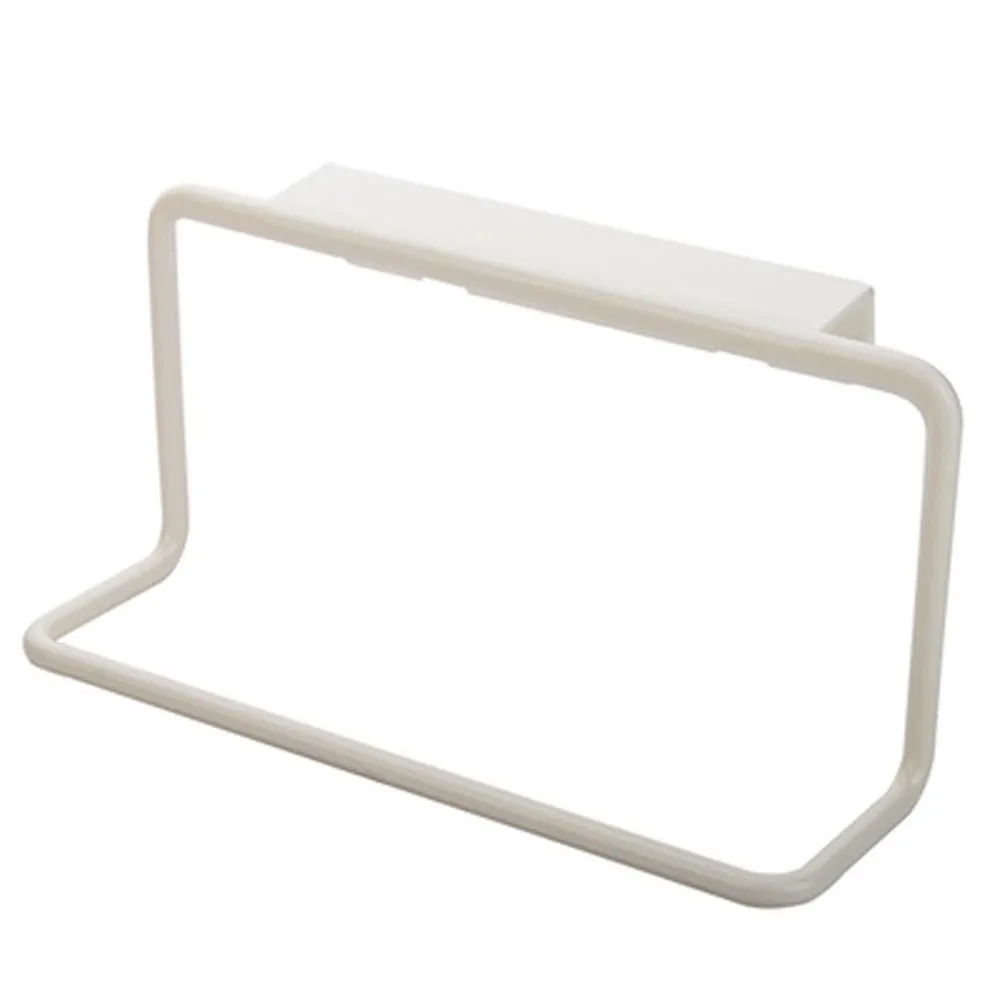 

Towel Rack Hanging Holder Organizer Bathroom Kitchen Cabinet Cupboard Hanger White Free Nail Easy To Install PP Easily Removed