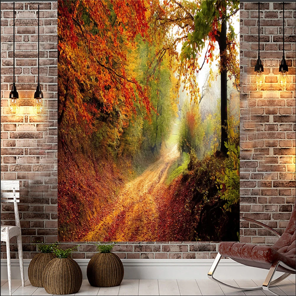 

3D Printed Beach Forest Tapestry Sight Wall Hanging Polyester Fabric Sheet Home Art Decorative Landscape Tapestry Bed Sheet