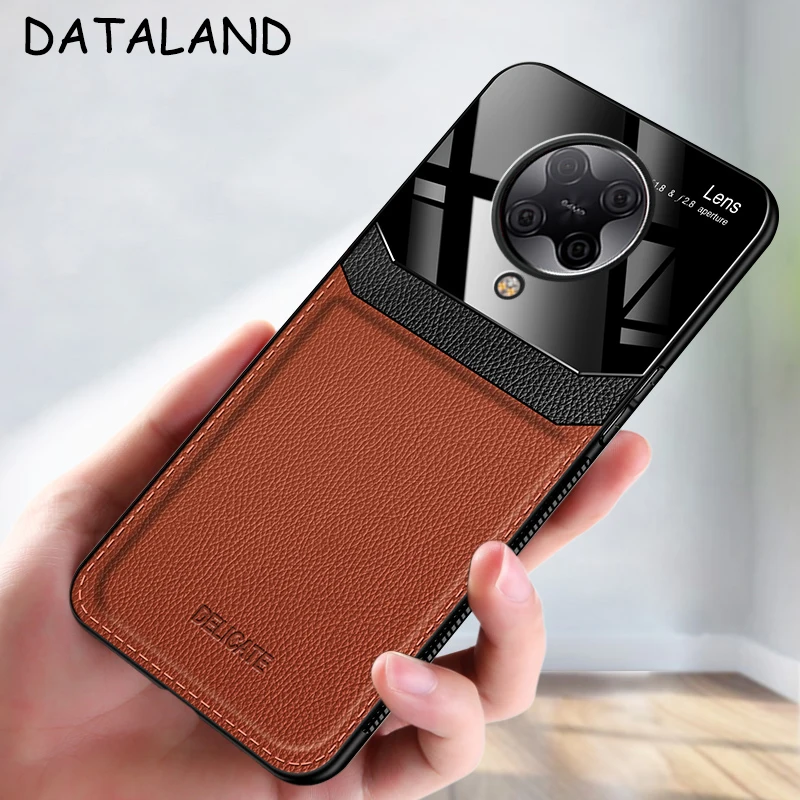 

Xiaomi Redmi K30 Pro Case Cover Mirror Glass Hard PU Leather Back Cover For Xiaomi Redmi K30 Pro Xiao Mi Poco X2 F2 Phone Coque