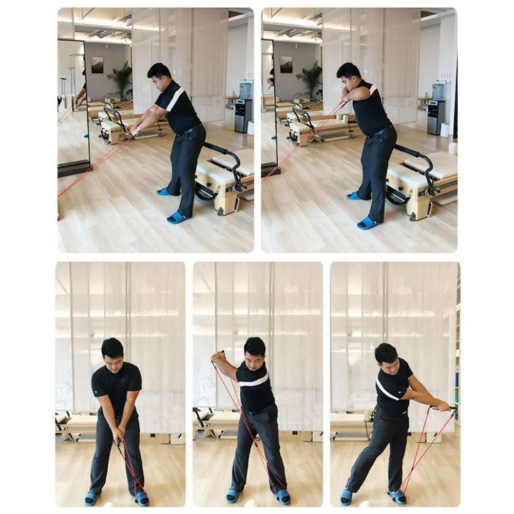 

Golf Power Swing Band Degree Rotating Comfortable to Grip Solid Color Portable Golf Resistance Cord for Indoorresistance bands