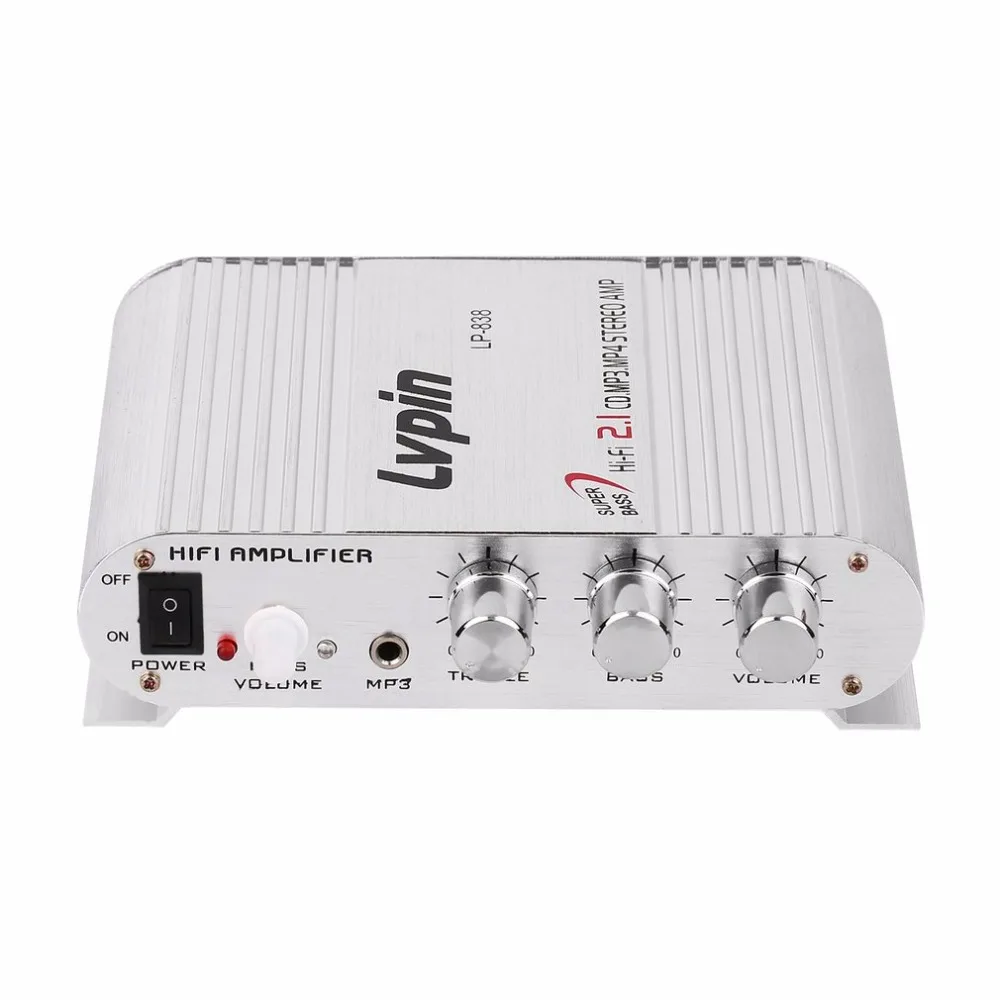 Мини HiFi серебряный 12 В 20 Вт CD MP3 радио авто мотор лодка Домашнее аудио стерео бас