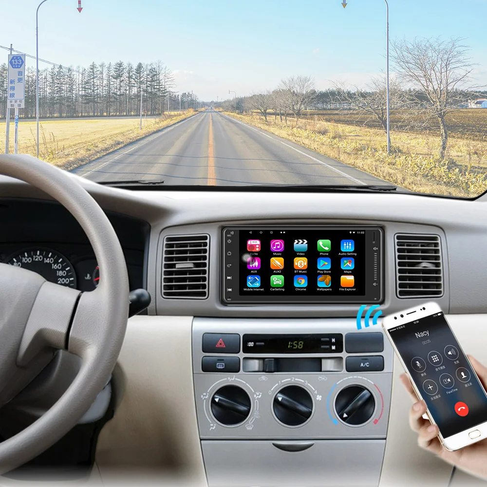 RDS 2Din Android 8 1 универсальный автомобильный радиоприемник стерео мультимедийный