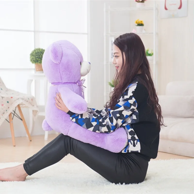 35/80cm Cute Purple Bear Plush Toys High Quality Stuffed Lovely Animals Teddy Dolls for Classmate Kids Graduation Gifts | Игрушки и