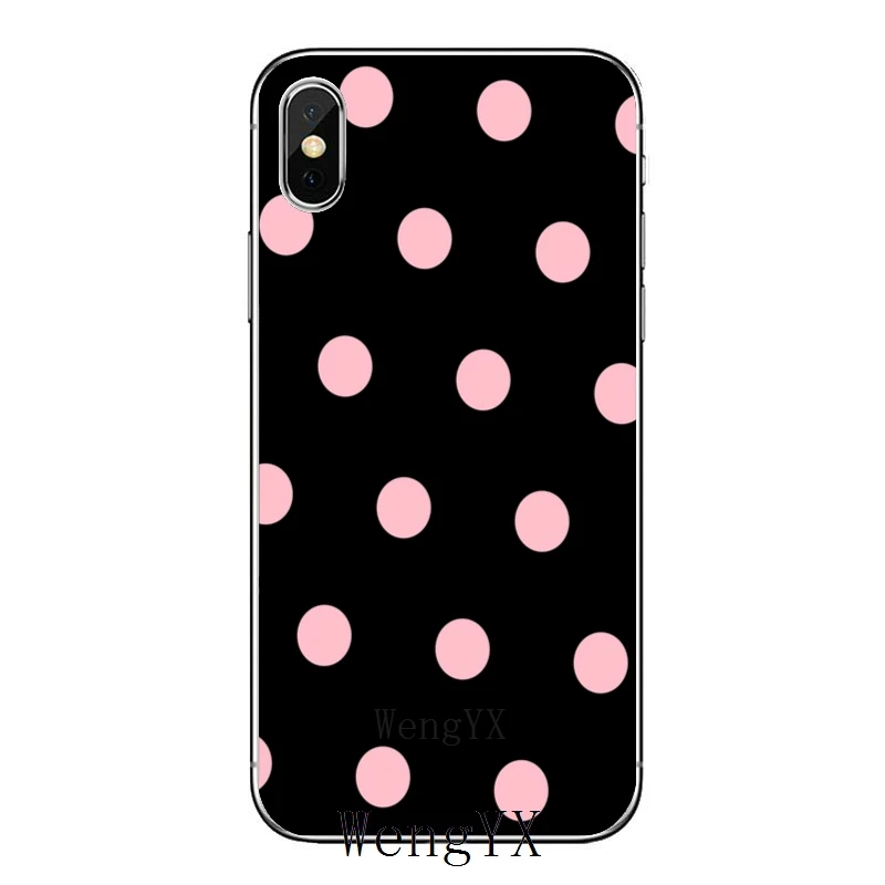 Розового цвета с узором в горошек аксессуары чехол для телефона iPhone 11 Pro XS Max XR X 8 7 6