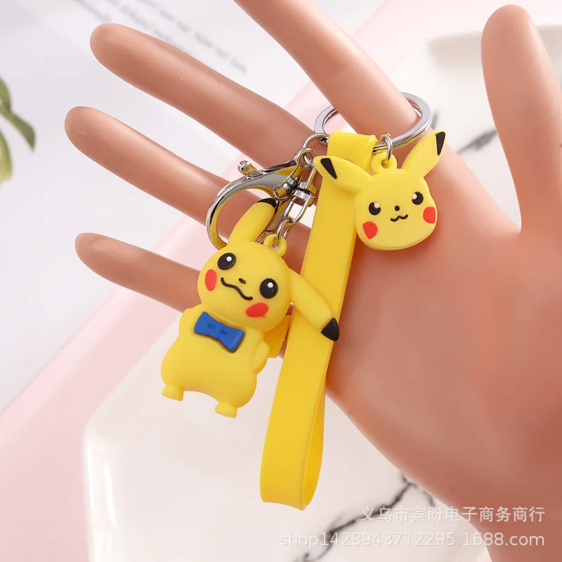 Брелок для ключей с покемоном Пикачу милый мультяшный персонаж аниме школьная