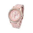 Женские часы известного бренда Relogio Feminino, модные женские кварцевые наручные часы из нержавеющей стали с розой