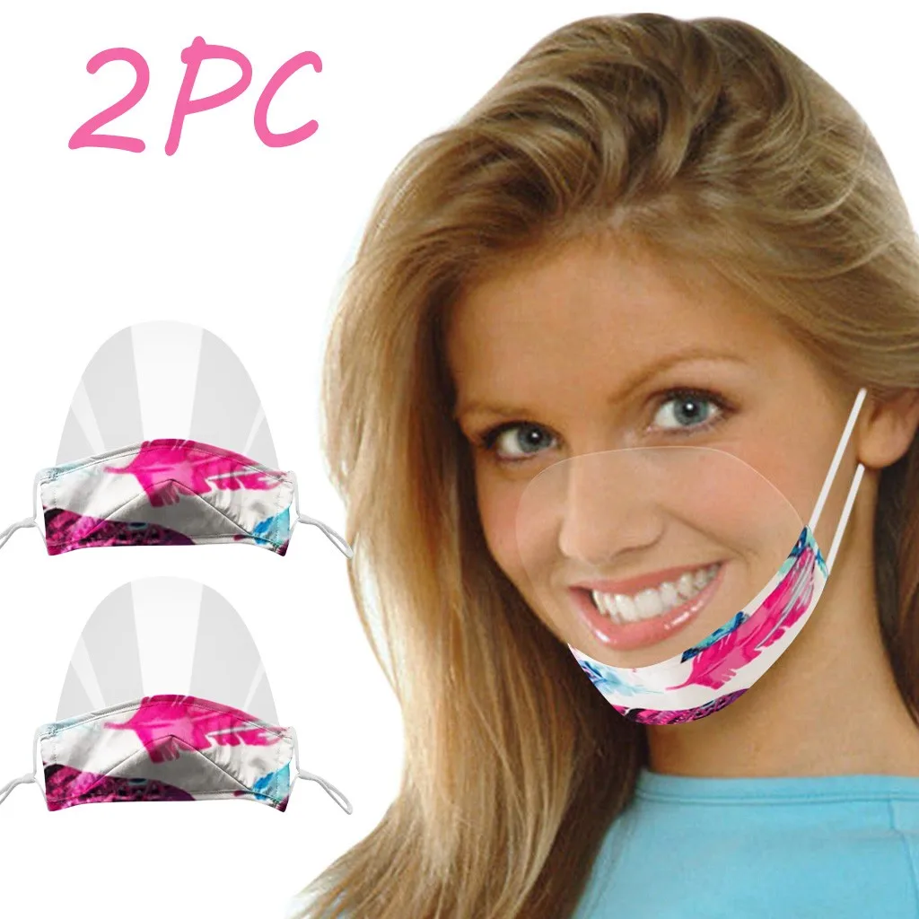 Персональная защитная маска для взрослых Язык губ визуальная прозрачная