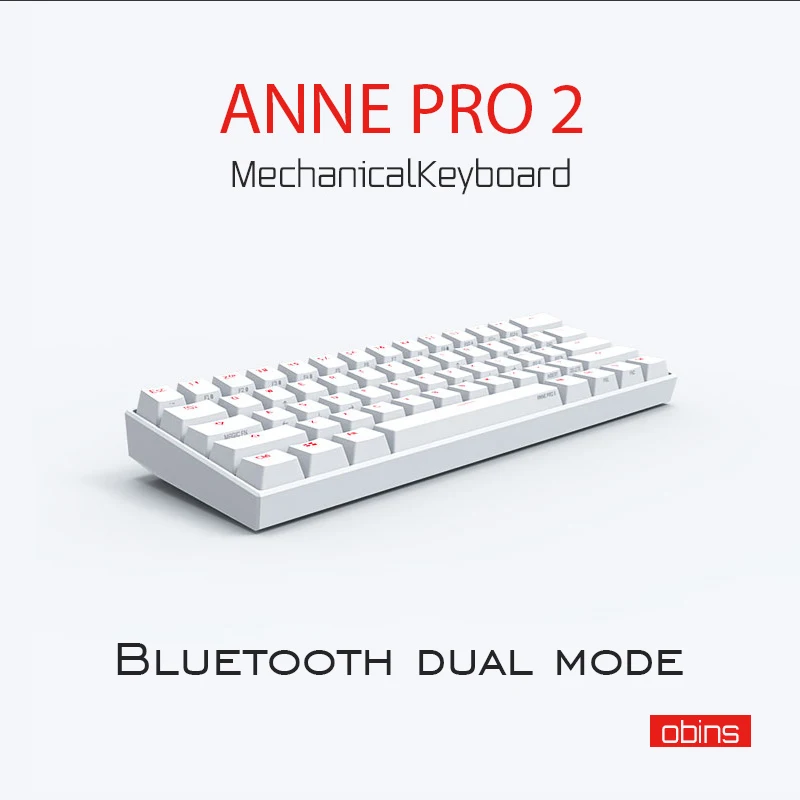 Миниатюрная портативная беспроводная клавиатура ANNE Pro 2 Bluetooth 60% RGB механическая 5 0