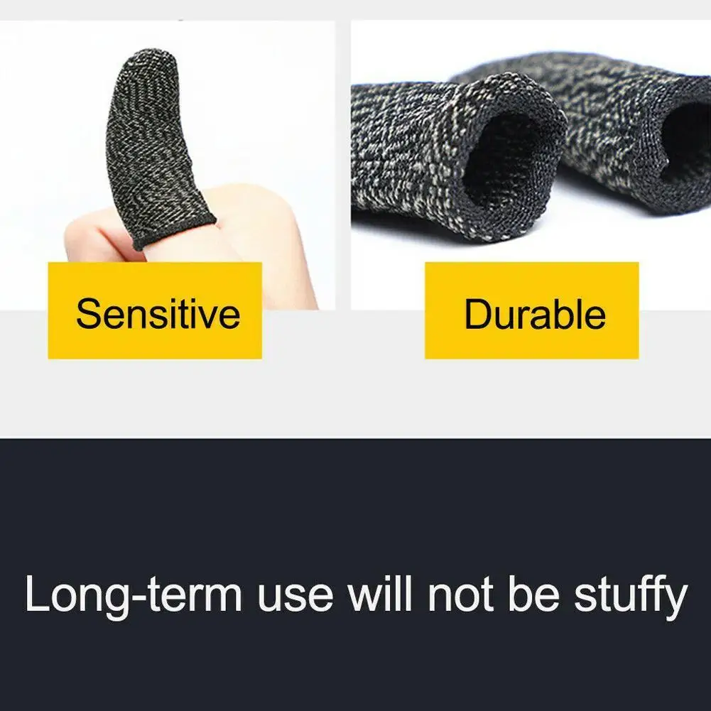 

1Pair Finger Sleeves Professional Flexibility Screen For Pubg Thumbs Gaming Phone Durable Mobile Sleeve Gloves Finger F4F9