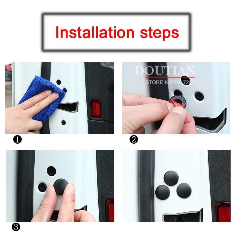 Car Styling Door Lock Screw Protection Cover For Toyota Corolla Accessories 2008 2011 2014 2019 2020 E120 E150 | Автомобили и