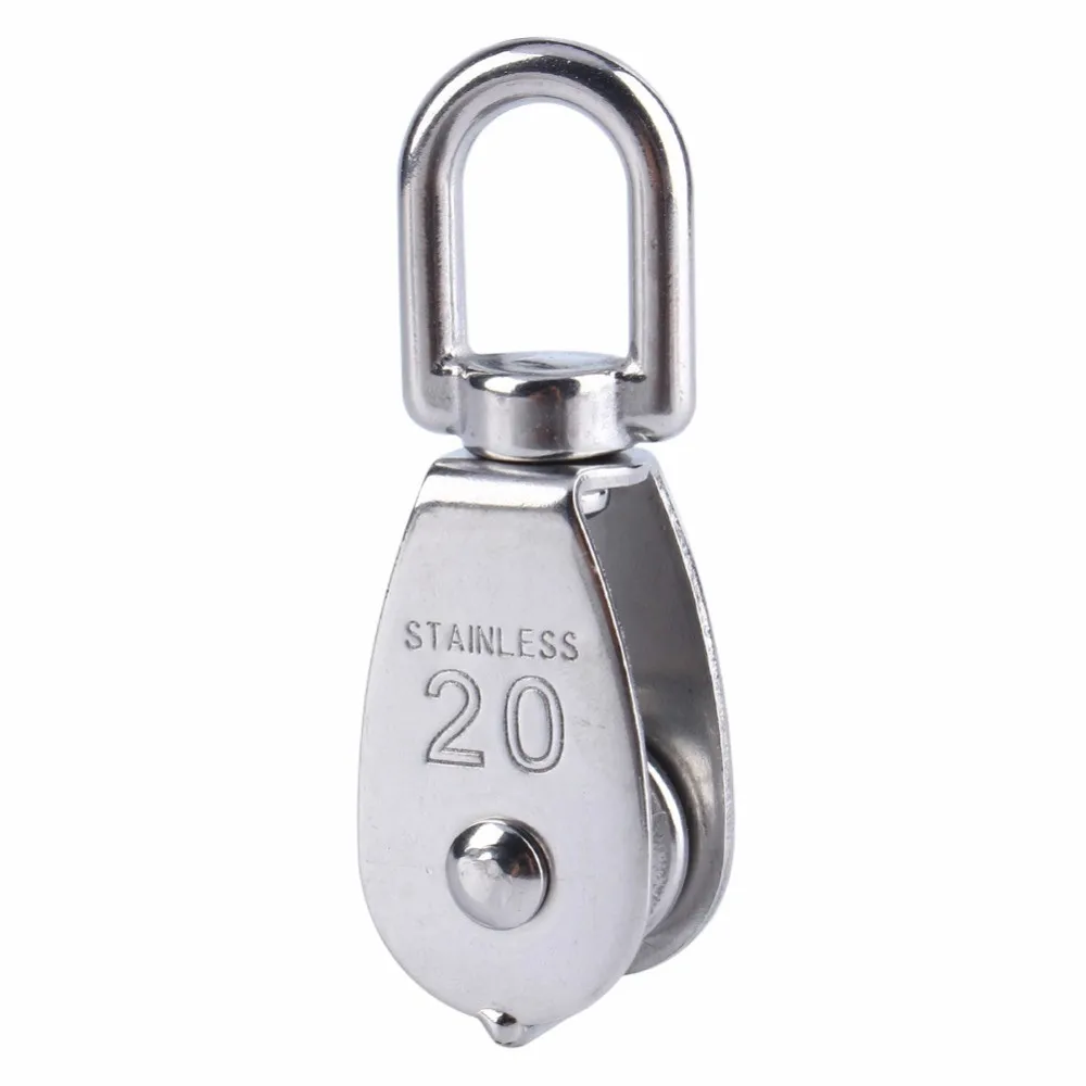 304 Stainless Steel Single Wheel M15/M20/M25/M32/M50 Swivel Rollers Block Loading Rope Tools Wire Durable Gravity Skating | Обустройство