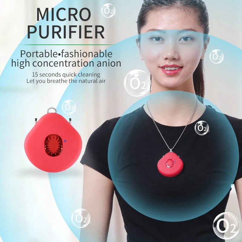 2 комплекта USB носимый очиститель воздуха персональное мини воздушное ожерелье