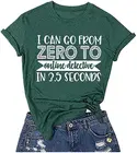 Забавная женская футболка с надписью I Can Go From Zero To Online Detective In 3,5 Seconds, летняя свободная футболка с коротким рукавом, женские топы
