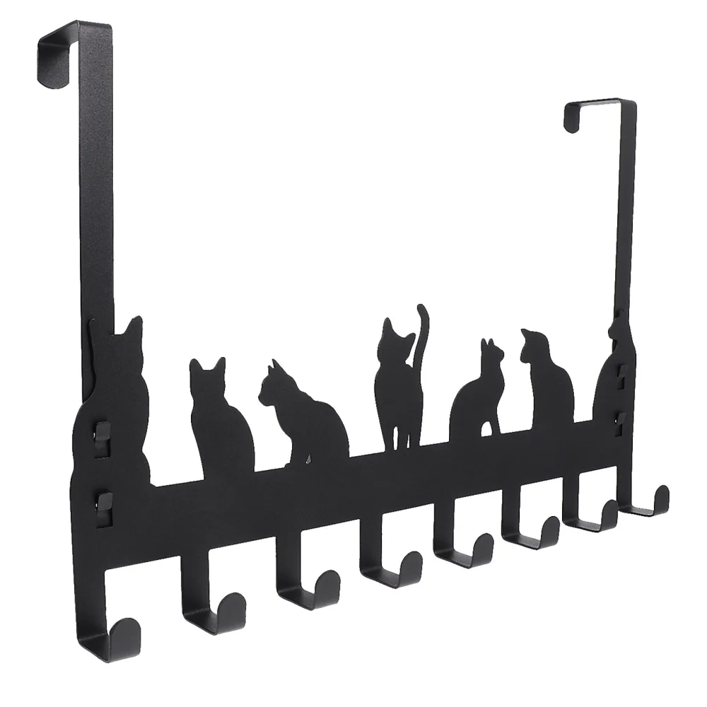 

1Pc Household Storage Hook 8-hook Hat Hanger Wall-mounted Hanger (Black)